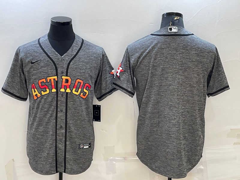Men's Houston Astros Gray Blank Jersey